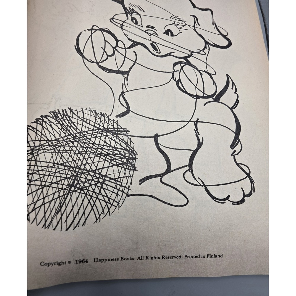Vintage 1964 Keeping Busy Coloring Book Lot of 2 Happiness Books Finland 29¢ - Picture 6 of 6